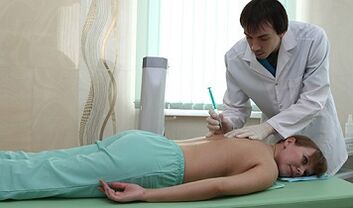 Blockade for cervical waist osteocondrosis