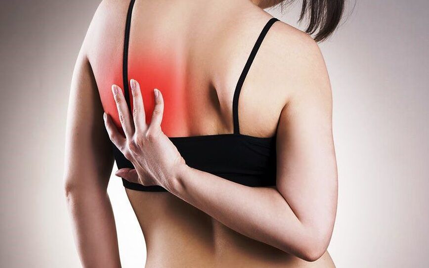 Pain in the back under the left shoulder blade