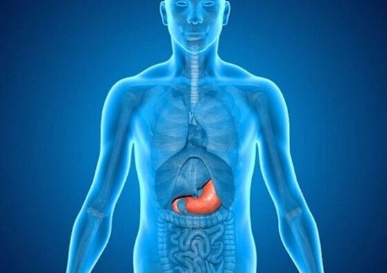 Stomach ulcer as a cause of back pain under the left shoulder blade