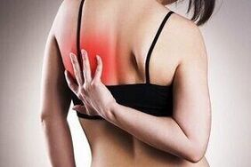 Pain in the back under the left shoulder blade